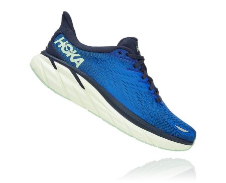 Hoka One One Clifton 8 - Adidasi Alergare Pe Drum Barbati Albastri | RO-JLdPNNS